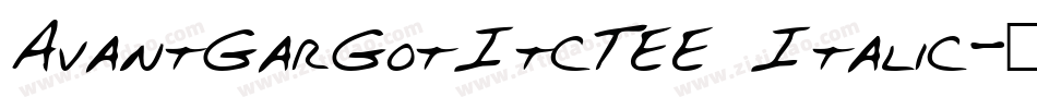 AvantGarGotItcTEE Italic字体转换